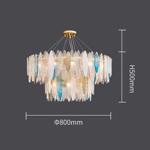 Lustre moderne avec lames en verre luxury Valentina - vue 15 sur 34