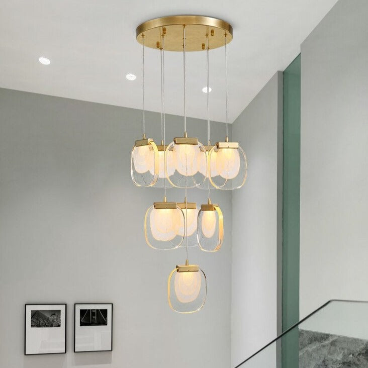 Lustre moderne avec ampoules en verre luxury Anamy - vue 3 sur 5