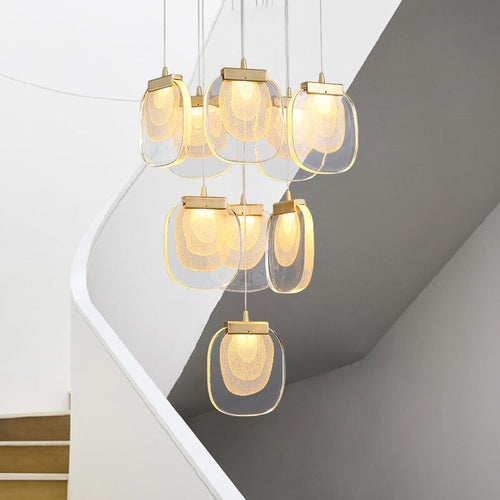 Lustre moderne avec ampoules en verre luxury Anamy - vue 2 sur 5