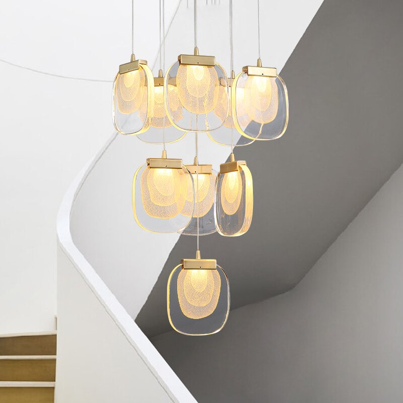 Lustre moderne avec ampoules en verre luxury Anamy - vue 2 sur 5