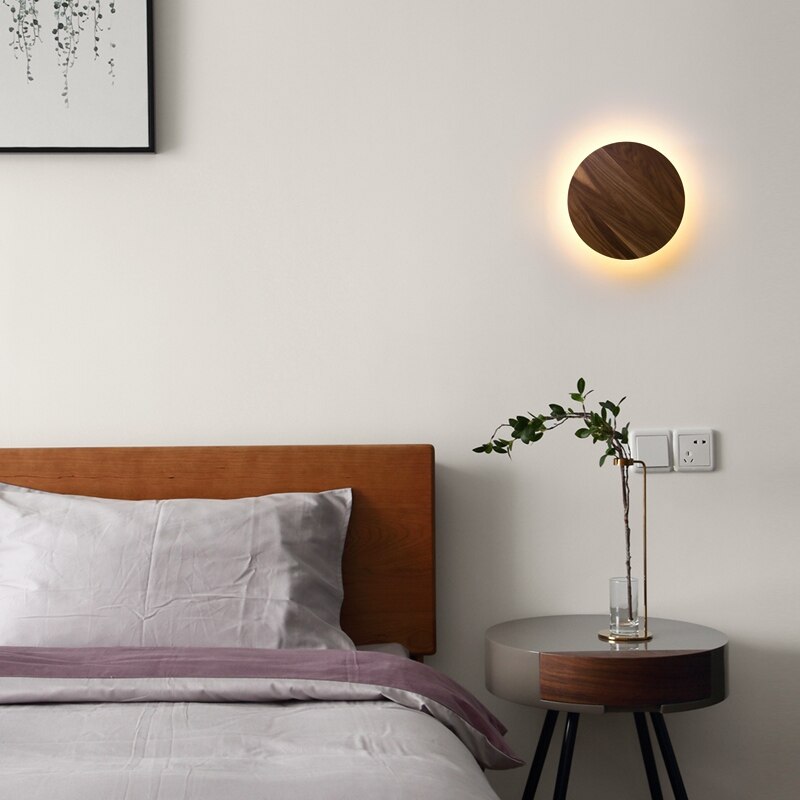 Applique murale moderne ronde en bois nordic Globe