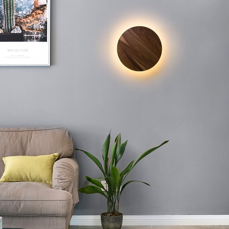 Applique murale moderne ronde en bois nordic Globe