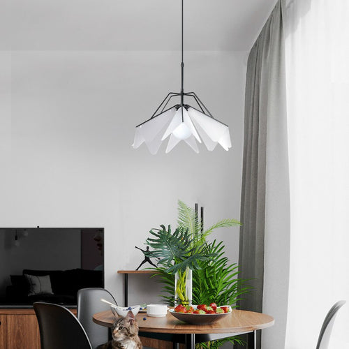 Suspension moderne LED abat-jour avec pétales triangulaires Andrea - vue 6 sur 9