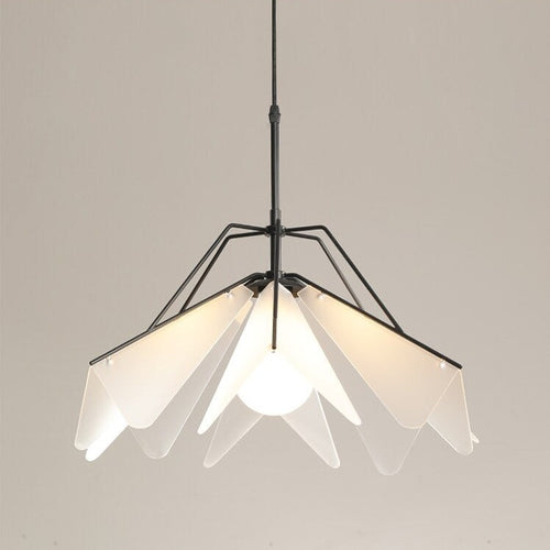Suspension moderne LED abat-jour avec pétales triangulaires Andrea - vue 7 sur 9