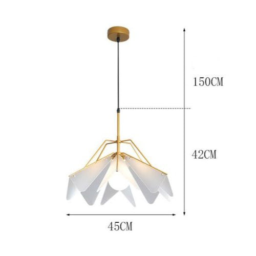 Suspension moderne LED abat-jour avec pétales triangulaires Andrea - vue 10 sur 9
