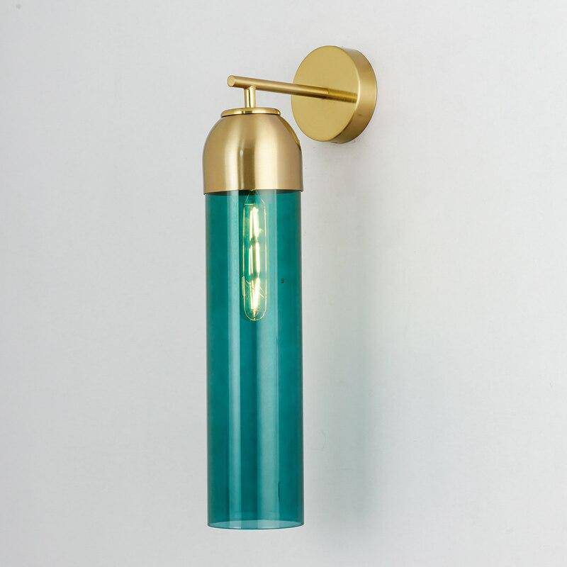 Applique murale design à LED cylindre en verre coloré Loft - vue 6 sur 10