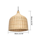 Suspension en rotin LED avec abat-jour arrondi Hang