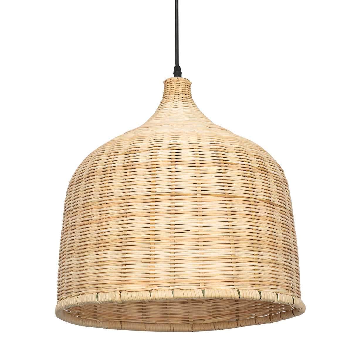 Suspension en rotin LED avec abat-jour arrondi Hang - vue 5 sur 5