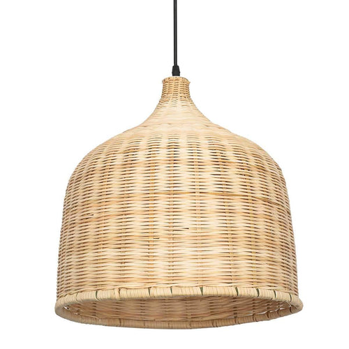 Suspension en rotin LED avec abat-jour arrondi Hang - vue 5 sur 5