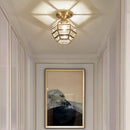 Plafonnier moderne en cuivre et verre Loxia