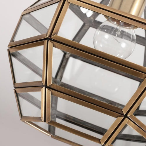 Plafonnier moderne en cuivre et verre Loxia - vue 5 sur 7