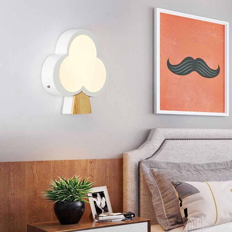 Applique murale moderne en forme d'arbre en bois Ania