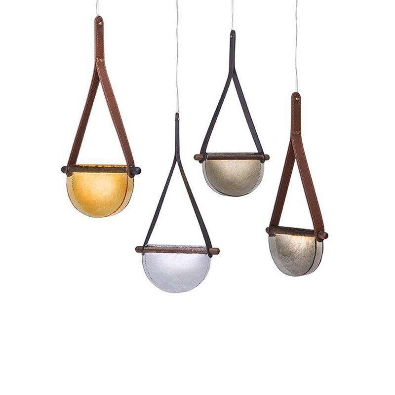 Suspension design LED avec demi-cercle verre Creative - vue 6 sur 10