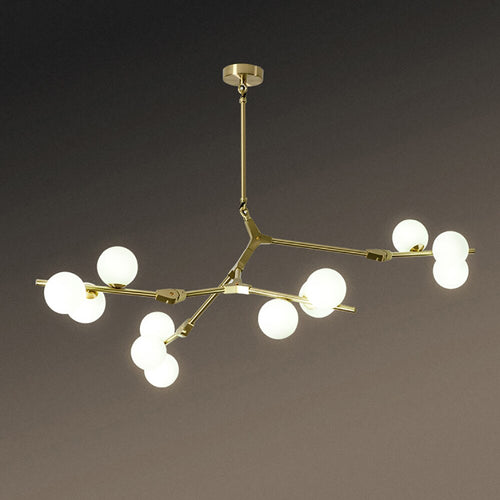 Lustre moderne LED style branche colorée et globes Irune - vue 9 sur 15