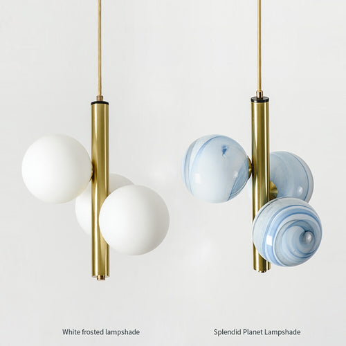 Suspension moderne LED avec 3 globes en verre Lluna - vue 10 sur 14