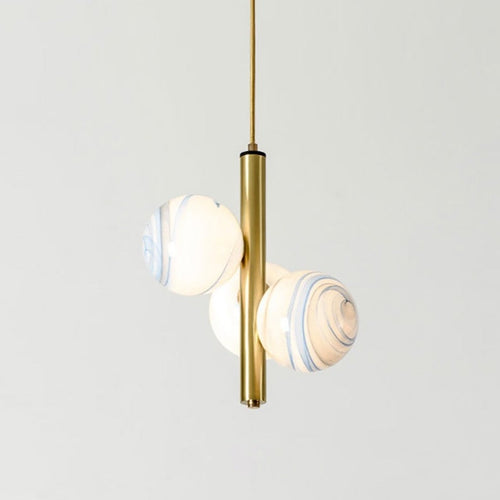 Suspension moderne LED avec 3 globes en verre Lluna - vue 5 sur 14