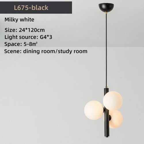 Suspension moderne LED avec 3 globes en verre Lluna - vue 12 sur 14