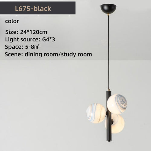 Suspension moderne LED avec 3 globes en verre Lluna - vue 13 sur 14