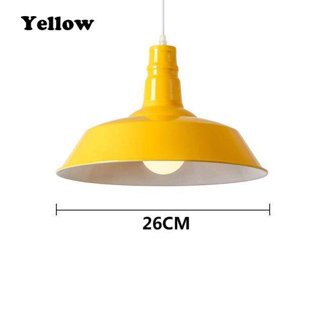 Suspension design LED avec abat-jour macaron coloré Loft