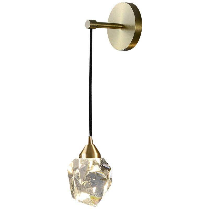 Applique murale design à LED avec abat-jour en verre style Diamant - vue 4 sur 3