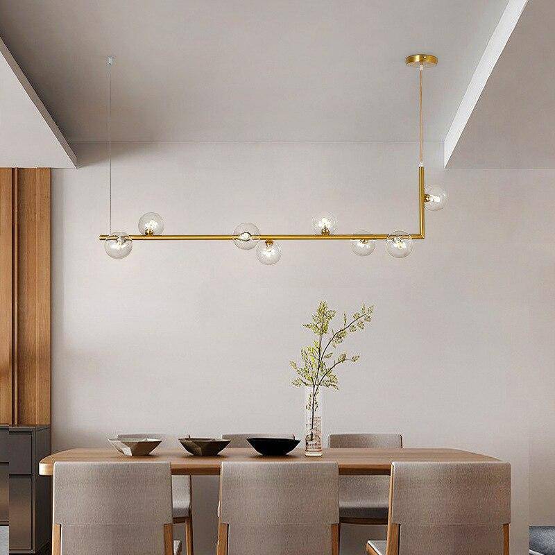 Suspension design LED allongée en métal Kitchen - vue 7 sur 10