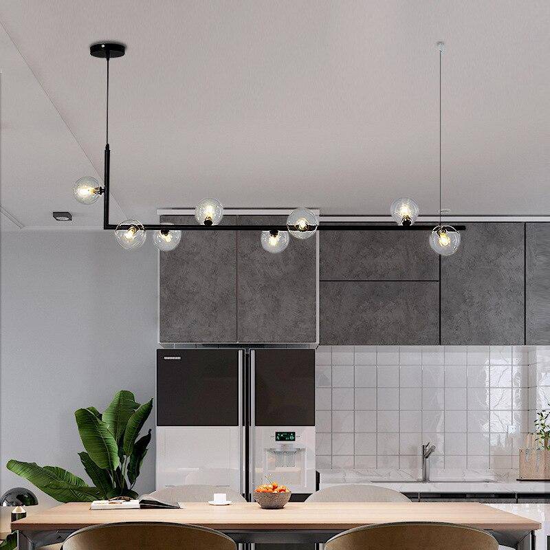 Suspension design LED allongée en métal Kitchen - vue 4 sur 10