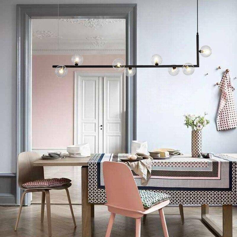 Suspension design LED allongée en métal Kitchen - vue 3 sur 10