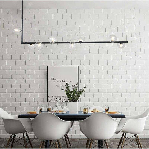 Suspension design LED allongée en métal Kitchen - vue 6 sur 10