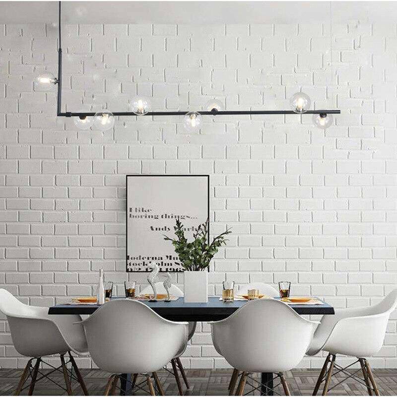 Suspension design LED allongée en métal Kitchen - vue 5 sur 10