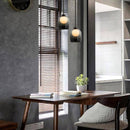 Suspension design à LED avec abat-jour arrondi en verre fumé Shadow