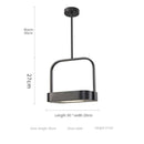 Suspension design LED en métal aux bords arrondis Shadow