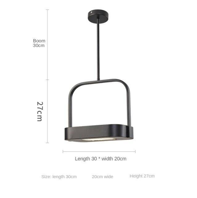 Suspension design LED en métal aux bords arrondis Shadow - vue 9 sur 9