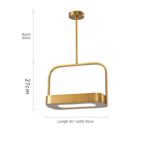 Suspension design LED en métal aux bords arrondis Shadow - vue 8 sur 9