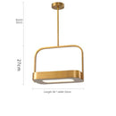 Suspension design LED en métal aux bords arrondis Shadow