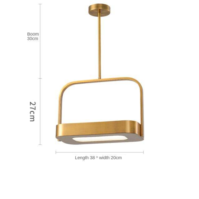 Suspension design LED en métal aux bords arrondis Shadow - vue 6 sur 9