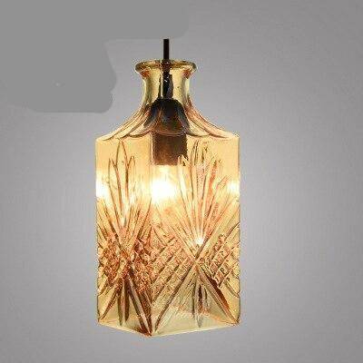Suspension rétro LED en verre style Cognac - vue 5 sur 6