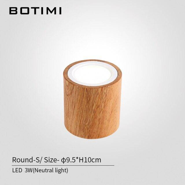 Spot moderne à LED cube en bois style Loft - vue 10 sur 15