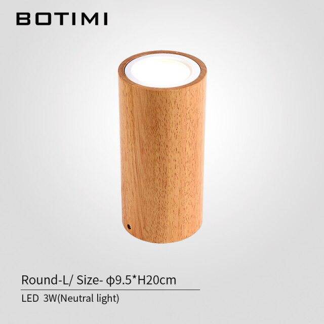 Spot moderne à LED cube en bois style Loft - vue 5 sur 15