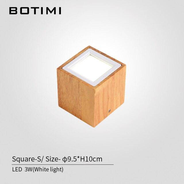 Spot moderne à LED cube en bois style Loft - vue 15 sur 15