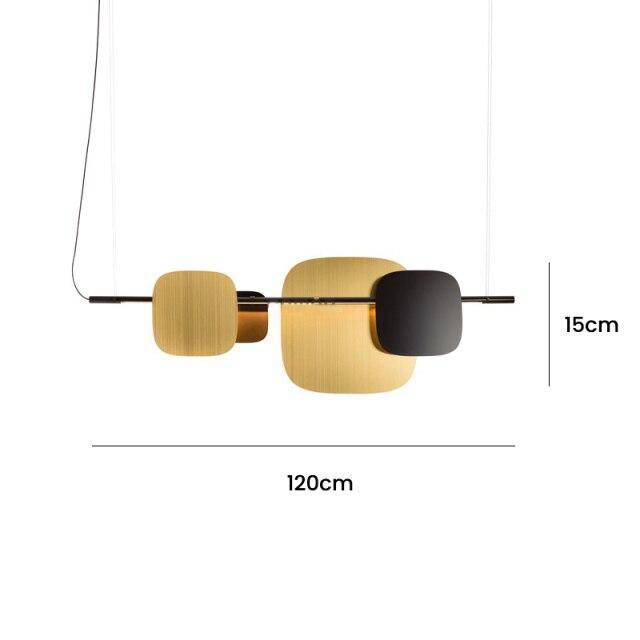 Applique murale design à LED avec plusieurs carrés arrondi en métal Loft