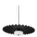 Suspension design à LED en métal plissé noir Loft