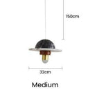 Suspension design à LED en marbre noir et blanc et métal doré