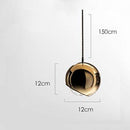 Suspension design à LED boule en métal Lasha