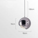 Suspension design à LED boule en métal Lasha