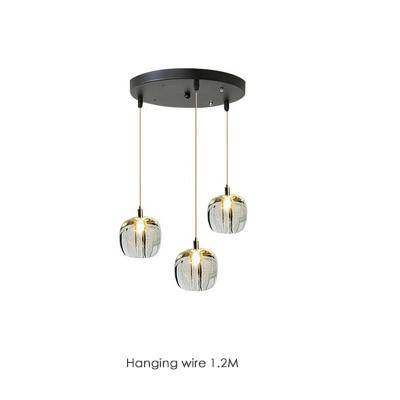 Suspension design à LED avec abat-jour en verre Creative