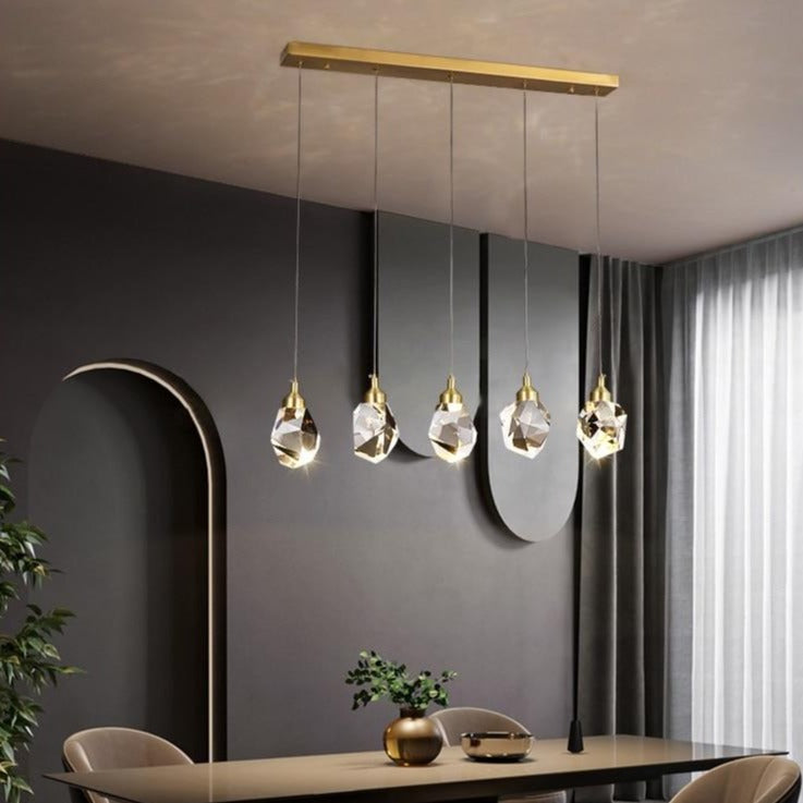 Lustre moderne LED avec larme en cristal Tyana - vue 3 sur 5