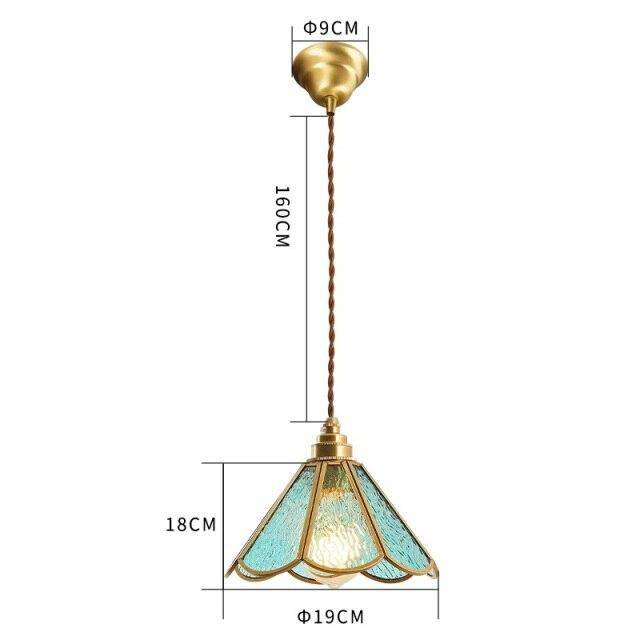 Suspension rétro à LED en verre et métal doré Glass - vue 13 sur 15