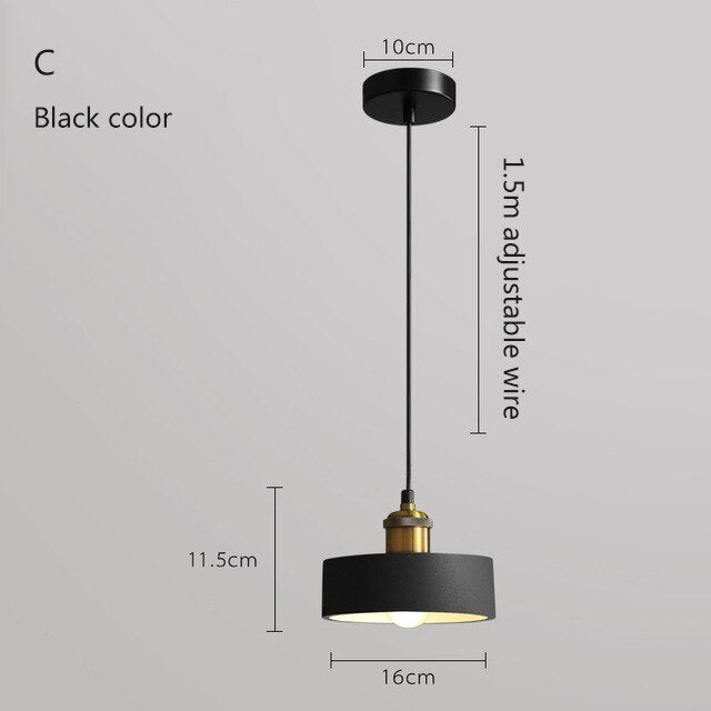 Suspension moderne LED en métal coloré Leesha - vue 9 sur 25