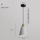 Suspension moderne LED en métal coloré Leesha