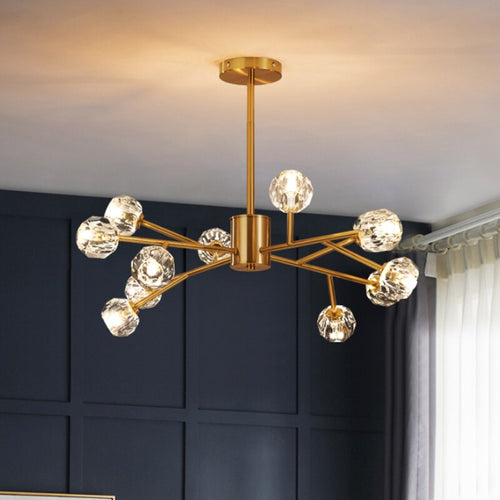 Lustre moderne LED avec lampes style diamant Blair - vue 3 sur 9